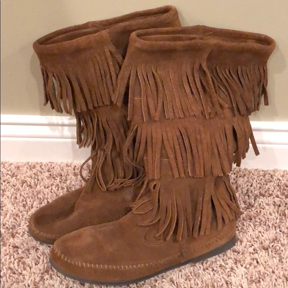 Authentic Minnetonka Fringe Boots